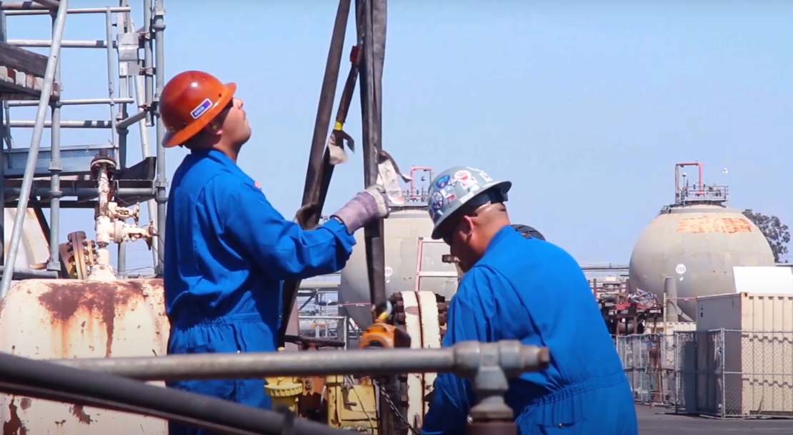 two refinery workers