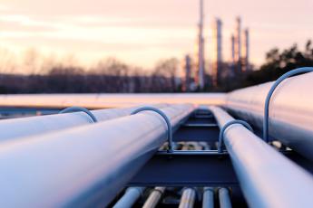 pipelines extend towards oil refinery
