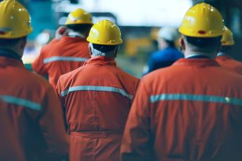 Refinery workers
